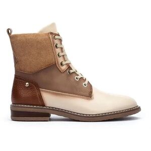 PIKOLINOS Beige and Brown Moto Boots